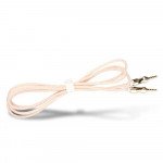 Wholesale Auxiliary Music Cable 3.5mm to 3.5mm Wire Cable with Metallic Head (Champagne Gold)